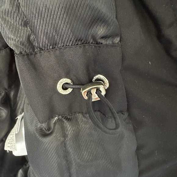 CALVIN KLEIN  WOMENS SMALL BLACK PUFFER PARKA JACKET HOODED DOUBLE ZIPPER SIZE S - Picture 8 of 16